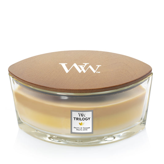 WoodWick Trilogy Fruits of Summer Ellipse Candle