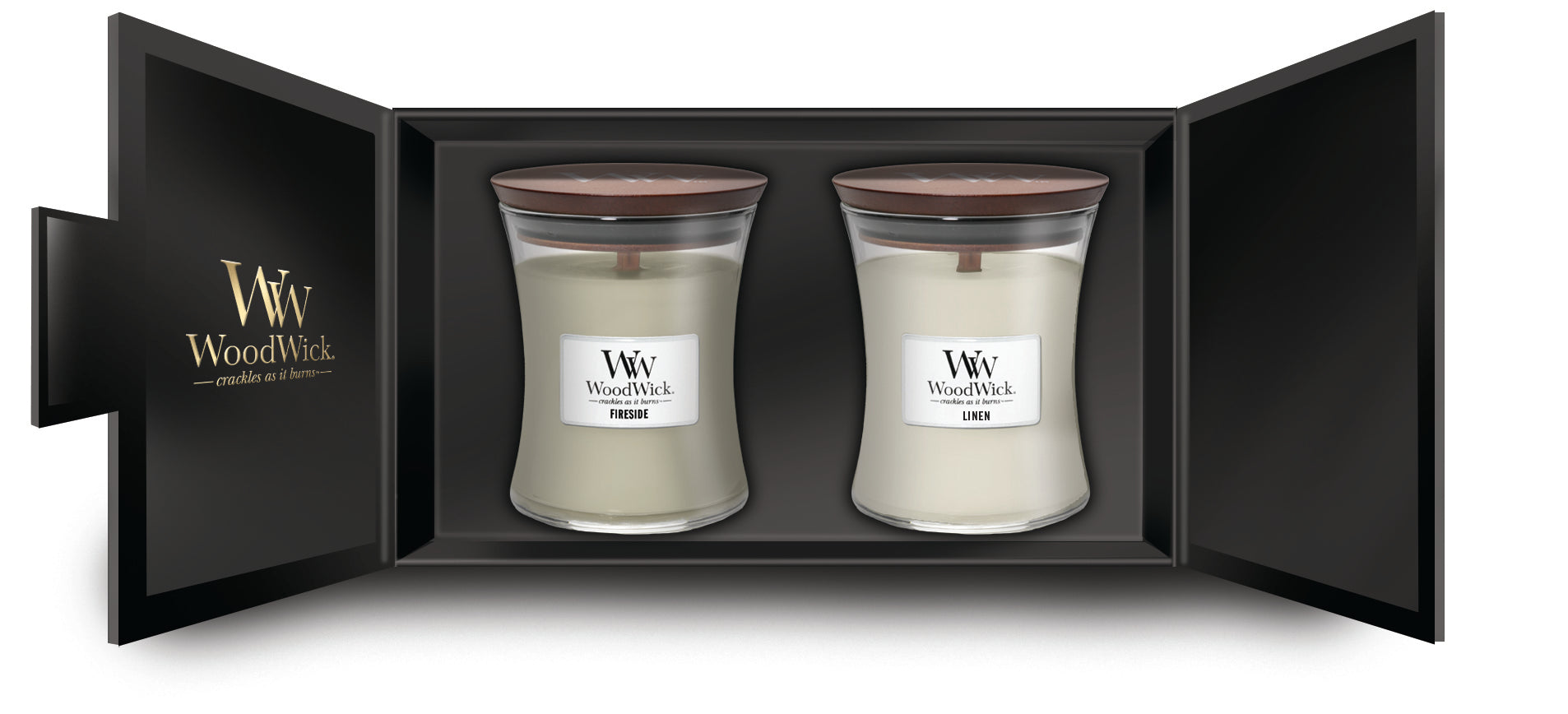 WoodWick Deluxe Gift Set 2 Medium Candles