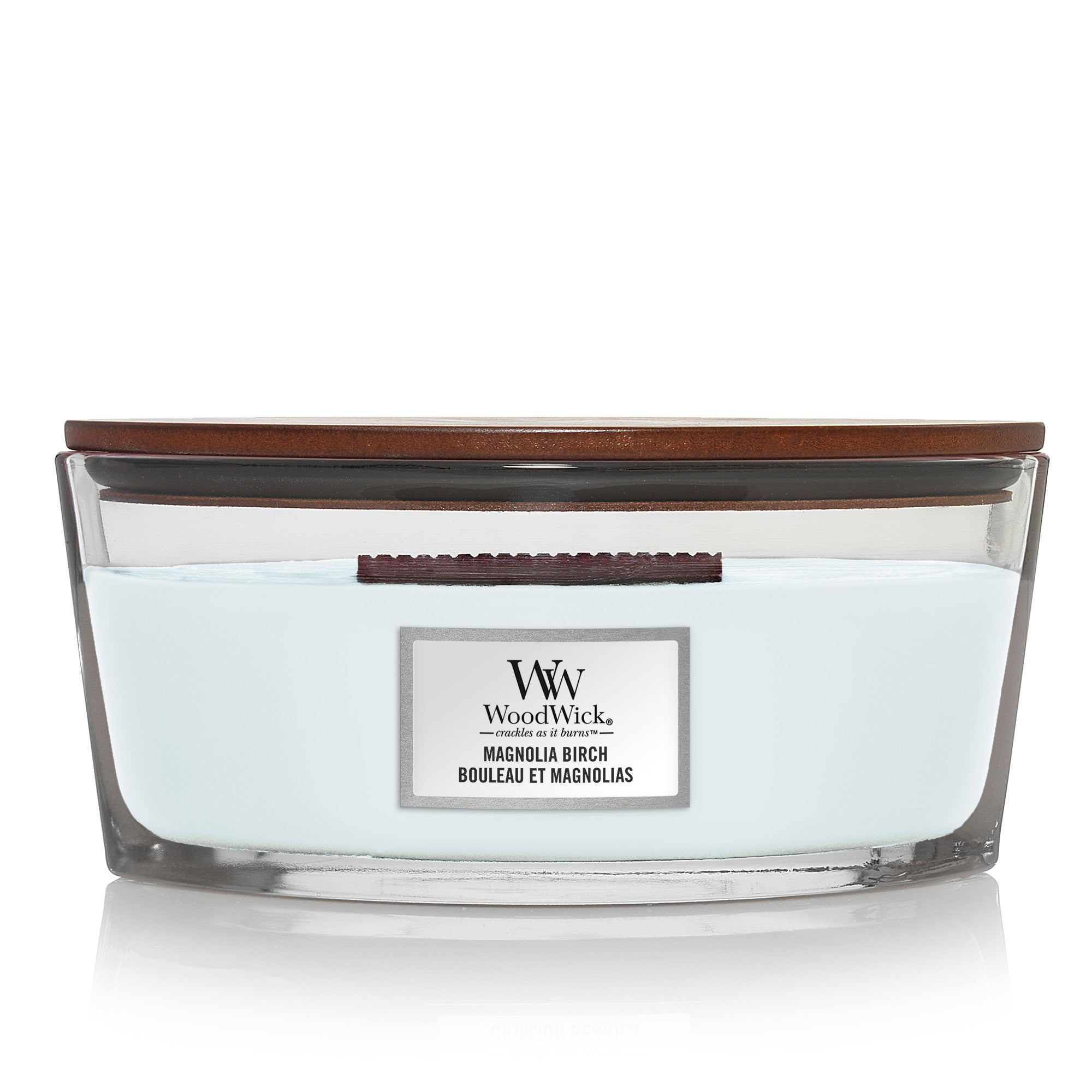 WoodWick Magnolia Birch Ellipse Candle