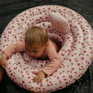 Old Pink Leopard Printed Baby Swimseat 0-1 year (0-11 kg)