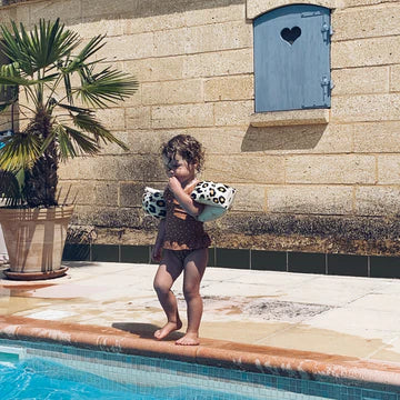 Beige Leopard - Inflatable Swimming Armbands 2-6 years (15-30 kg)