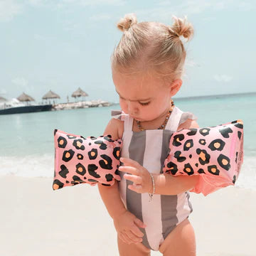 Rose Gold Leopard - Inflatable Swimming Armbands 2-6 years (15-30 kg)